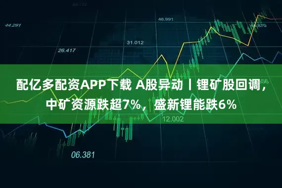 配亿多配资APP下载 A股异动丨锂矿股回调，中矿资源跌超7%，盛新锂能跌6%